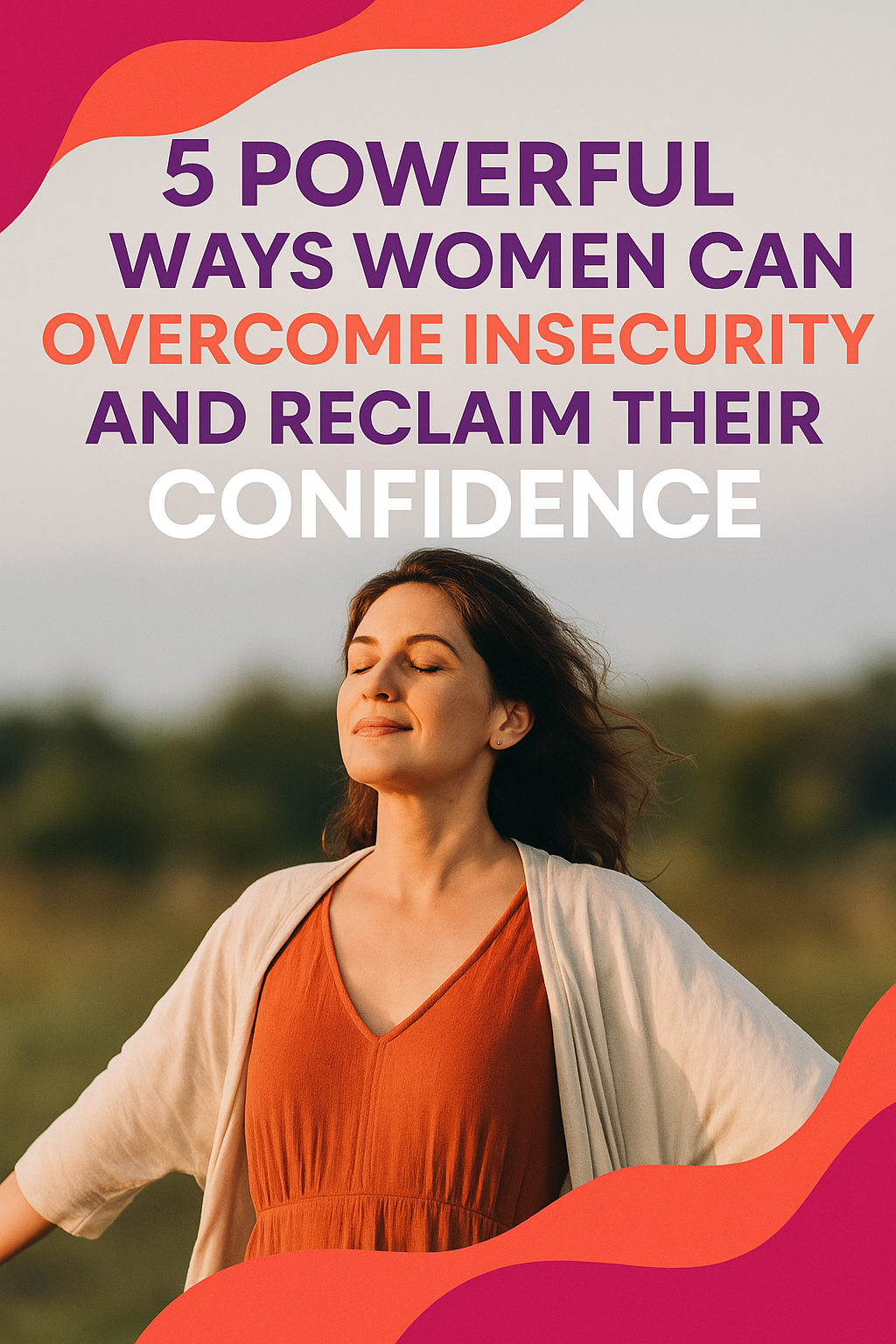 woman breathing in with eyes closed.